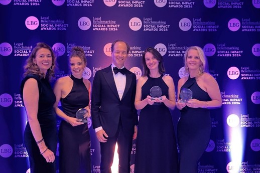 Our firm Triumphs at Inaugural Legal Benchmarking Group’s Social Impact EMEA Awards 2024